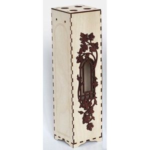 Eleganckie ozdobne pudełko na wino, whisky lub inny alkohol. (model A006)